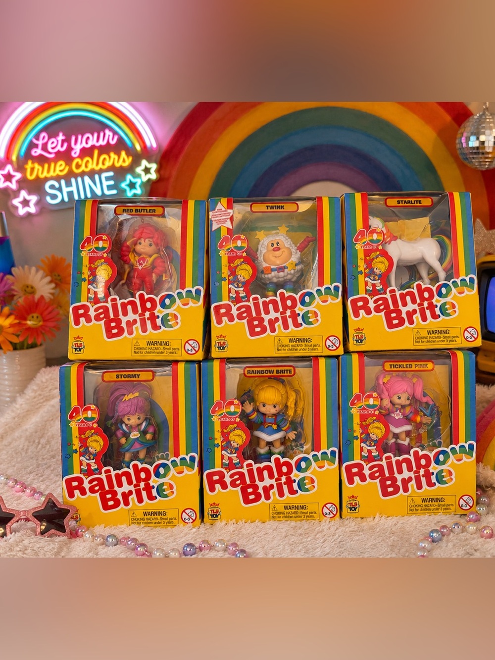 Loyal Subjects Rainbow Brite 40th Anniversary CheeBee Figures series 1 set of 6